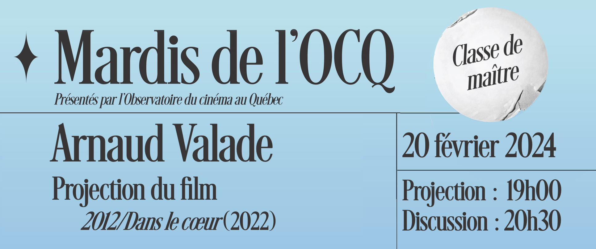 Read more about the article Classe de maître avec Arnaud Valade